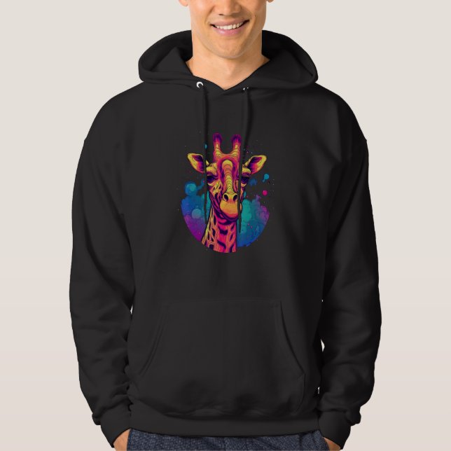 Cute Giraffe Men Women Kids 22 Hoodie (Front)