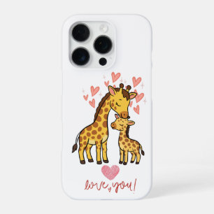 Cute Giraffe Mum and Baby Lo iPhone 16 Pro Case