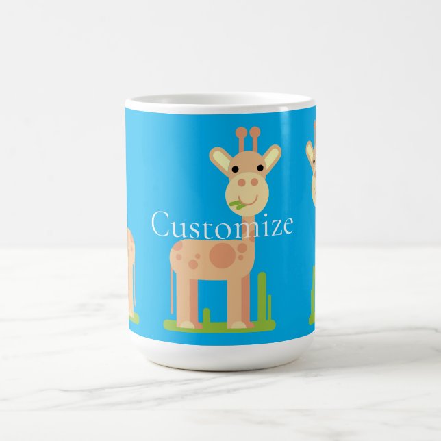 Cute Giraffe Munching  Thunder_Cove Coffee Mug (Center)