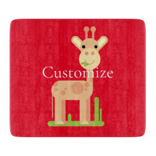 Cute Giraffe Munching Thunder_Cove Cutting Board