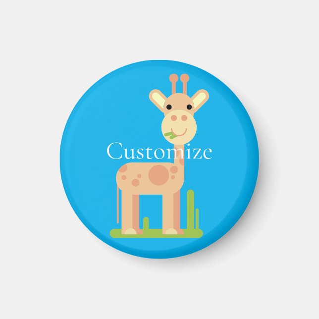 Cute Giraffe Munching  Thunder_Cove Magnet (Front)