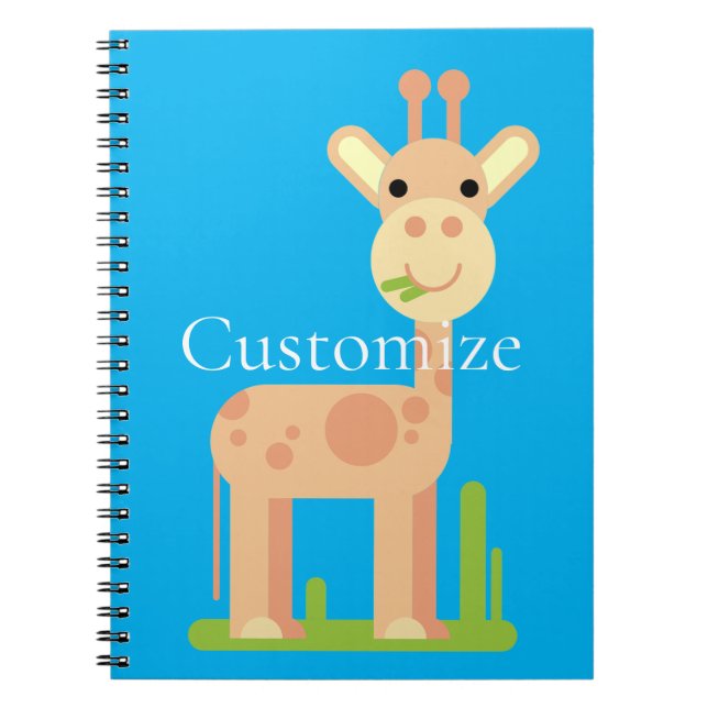 Cute Giraffe Munching  Thunder_Cove Notebook (Front)
