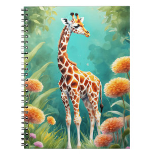 Cute giraffe notebook