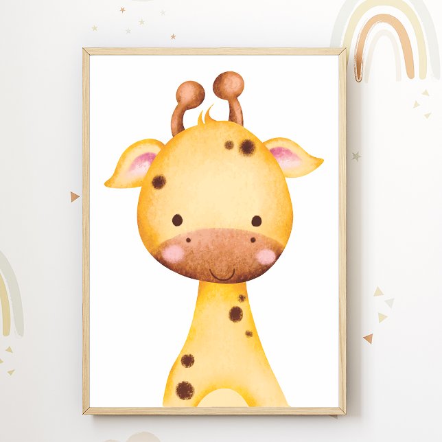 Cute Giraffe Nursery Poster Kids Room Decor (Creator Uploaded)