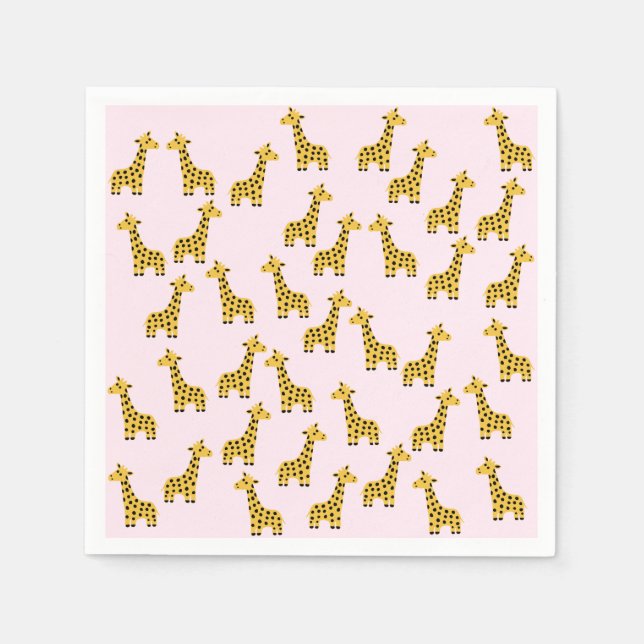 Cute Giraffe Paper Napkins (Front)
