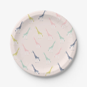 Cute Giraffe Paper Plates