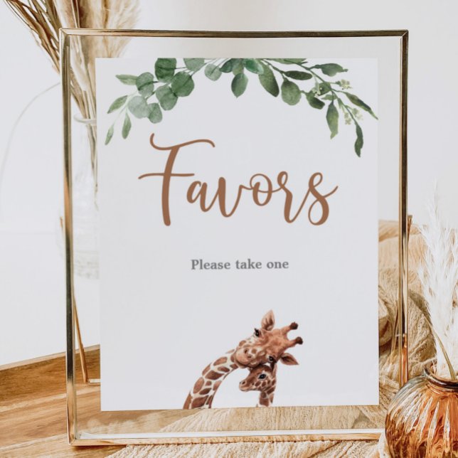 Cute giraffe party favour sign (Creator Uploaded)