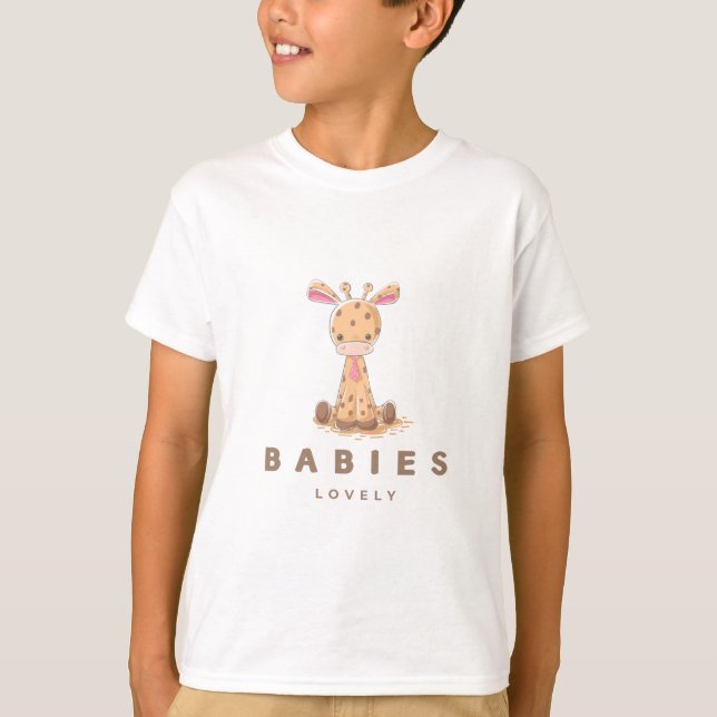 Cute Giraffe Pattern T-Shirt (Front)