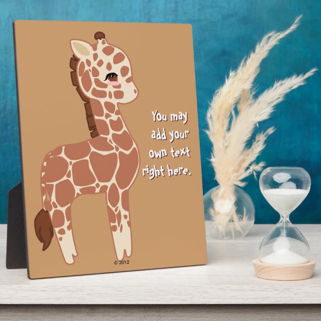 Cute Giraffe Plaque (Side)