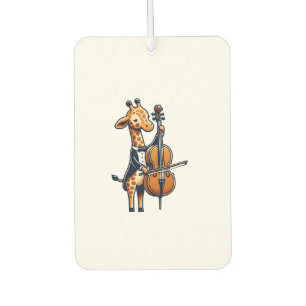 Cute Giraffe Playing Cello Giraffes Musician Music Car Air Freshener