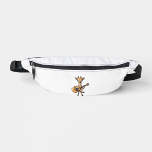 Cute Giraffe Playing Guitar Giraffes Musician Musi Bum Bags