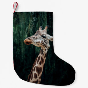 CUTE GIRAFFE PORTRAIT SMALL CHRISTMAS STOCKING
