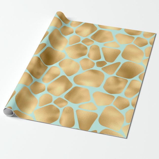 Cute Giraffe print Wrapping Paper (Unrolled)