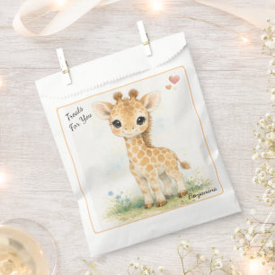 Cute Giraffe Safari Tall Little Wonder Baby Shower Favour Bags
