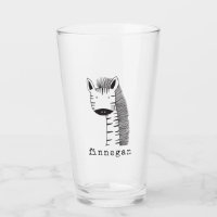 Cute Giraffe Simple Line Illustration Custom Name
