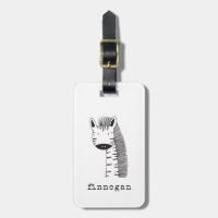 Cute Giraffe Simple Line Illustration Custom Name