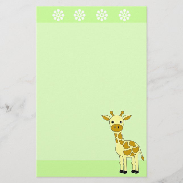 Cute Giraffe Stationery (Front)