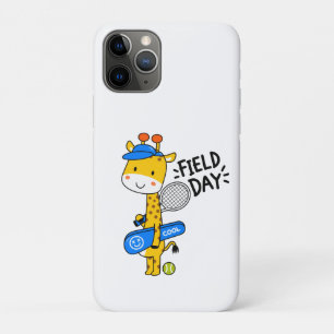 Cute Giraffe Tennis Field Day – Fun Sports Charact Case-Mate iPhone Case