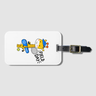 Cute Giraffe Tennis Field Day – Fun Sports Charact Luggage Tag