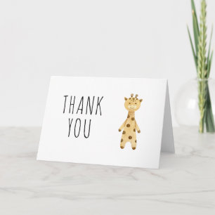 Cute giraffe thank you card