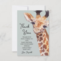 Cute Giraffe Thank You Card