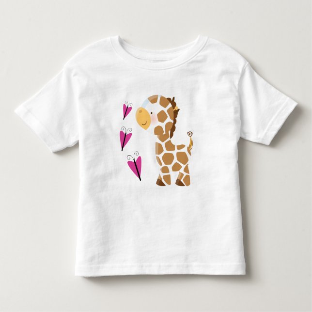 Cute Giraffe Toddler T-Shirt (Front)