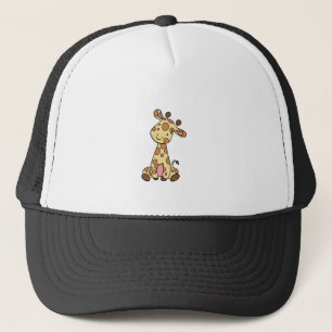 CUTE GIRAFFE TRUCKER HAT