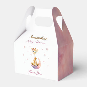 Cute Giraffe Watercolor Girl Baby Shower Favour Bo Box