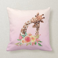 Cute Giraffe Watercolor Mum & Baby