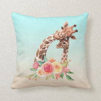Cute Giraffe Watercolor Mum & Baby