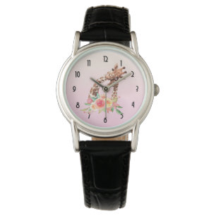 Cute Giraffe Watercolor Mum & Baby Watch