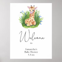 Cute giraffe - Welcome Foam Board