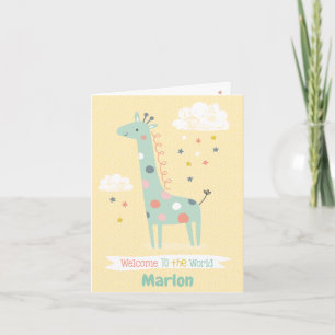 Cute Giraffe Welcome to the World Card