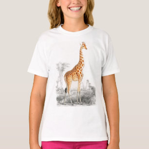 Cute giraffe wild african animal   girls T-Shirt