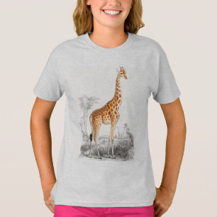 Cute giraffe wild african animal   girls T-Shirt