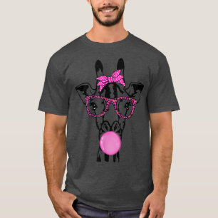 cute giraffe with bubble gum bandanna glasses  T-Shirt