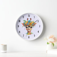 Cute Giraffe with Floral Crown