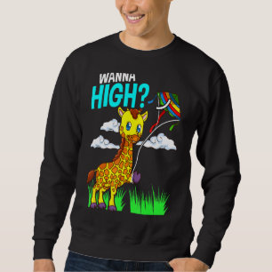 Cute Giraffe With Flying Kite For Kids Giraffe Sweatshirt
