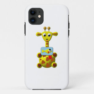 Cute Giraffe with Goldfish Case-Mate iPhone Case