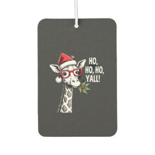 Cute Giraffe With Santa Hat Merry Xmas Giraffe Lov Car Air Freshener