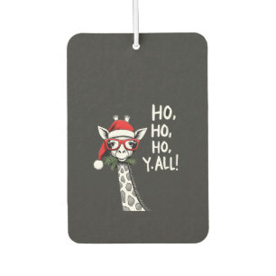 Cute Giraffe With Santa Hat Merry Xmas Giraffe Lov Car Air Freshener