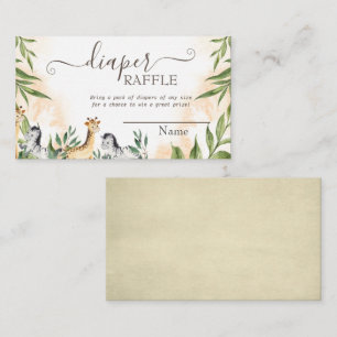 Cute Giraffe,Zebra Leaves Enclosure Card