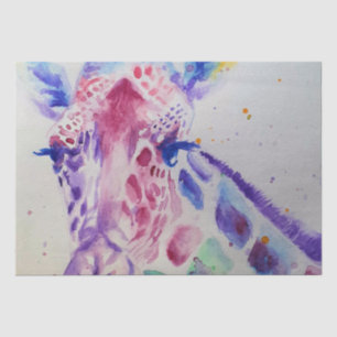 Cute Giraffe Zoo Animal Pattern Watercolor Tissue Paper