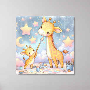Cute Giraffes Canvas Print