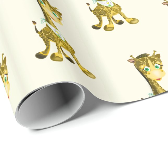 Cute Giraffes Wrapping Paper (Roll Corner)