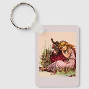 Cute Girl And Pony Key Ring