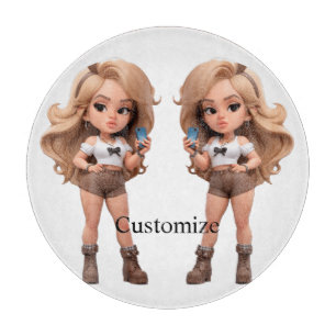 Cute Girl Bonita Chica Thunder_Cove Cutting Board