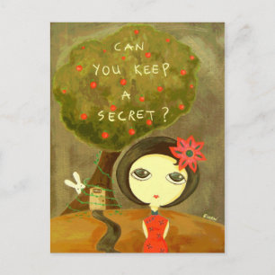 Cute Girl - Can You Keep A Secret? Postcard