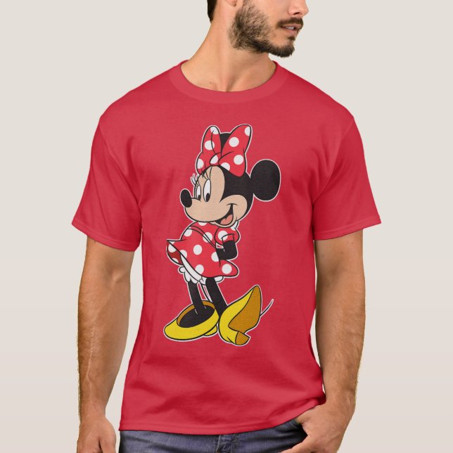Cute Girl Cartoon Mouse Pose friend T-Shirt (Front)