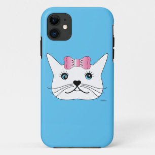 Cute-Girl-Cat-with-Pink-Bow Case-Mate iPhone Case